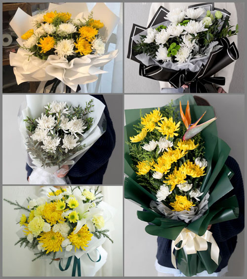 广东江门市恩平市东成镇下绵湖村白事花束代送